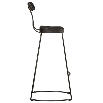 Musta baarituolit Zeldesan 49x43x103cm (2 kpl massiivipuu mango)