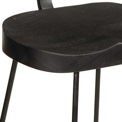 baarituolit 2 kpl musta 49x43x103 cm massiivipuu mango