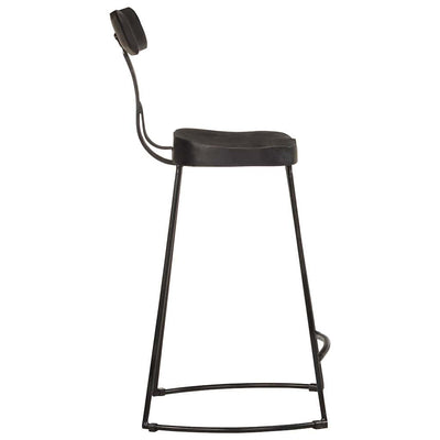 Baarijakkarat 2 kpl musta 49x43x88 cm täysi mangopuu