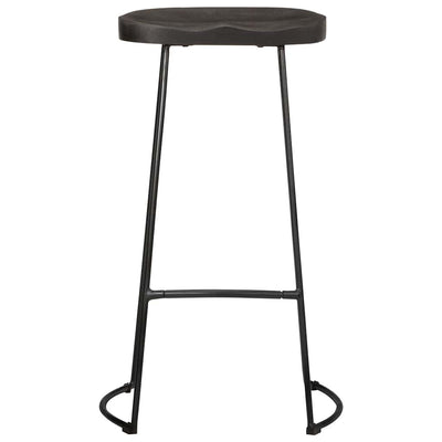 Baarijakkarat 2 kpl musta 45x40x78 cm täysi mangopuu