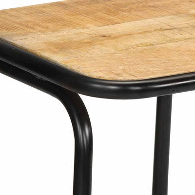 baarituolit 2 kpl 46x35,5x80 cm massiivipuuta karkea mango