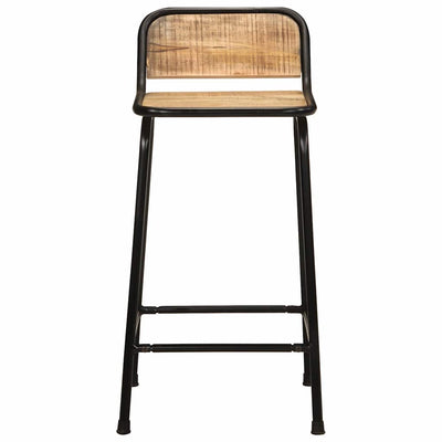 Baarijakkarat 4 kpl 46x35,5x80 cm massiivipuuta karkea mango