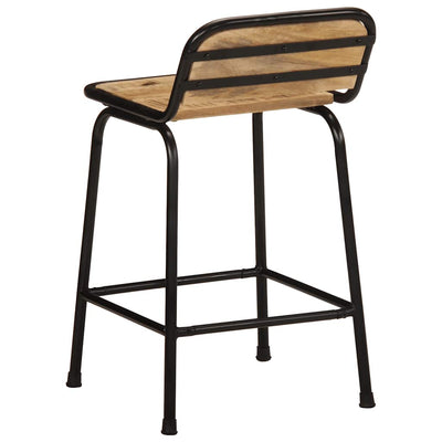 Baarijakkarat 2 kpl 46x35,5x70 cm massiivipuuta karkea mango