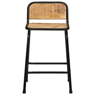 Baarijakkarat 4 kpl 46x35,5x70 cm massiivipuuta karkea mango