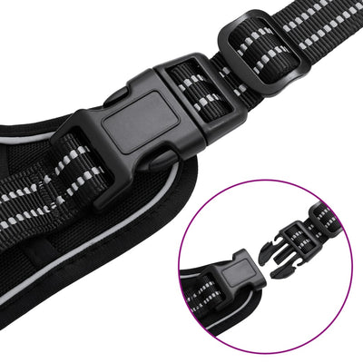 Musta koiran valjaat Ilmas L (heijastavat raidat säädettävä)