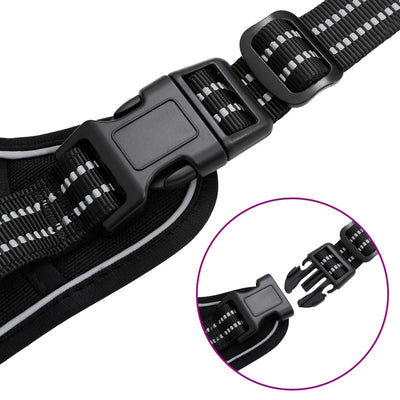 Musta koiran valjaat Ilmas XL (heijastavat raidat säädettävä)