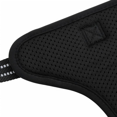 Musta koiran valjaat hihnalla ja kaulapannalla säädettävä Iedor S