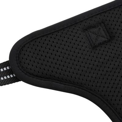 Musta koiran valjaat hihnalla ja kaulapannalla säädettävä Iedor XL