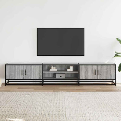 TV-taso harmaa Sonoma 210x35x41 cm tekninen puu