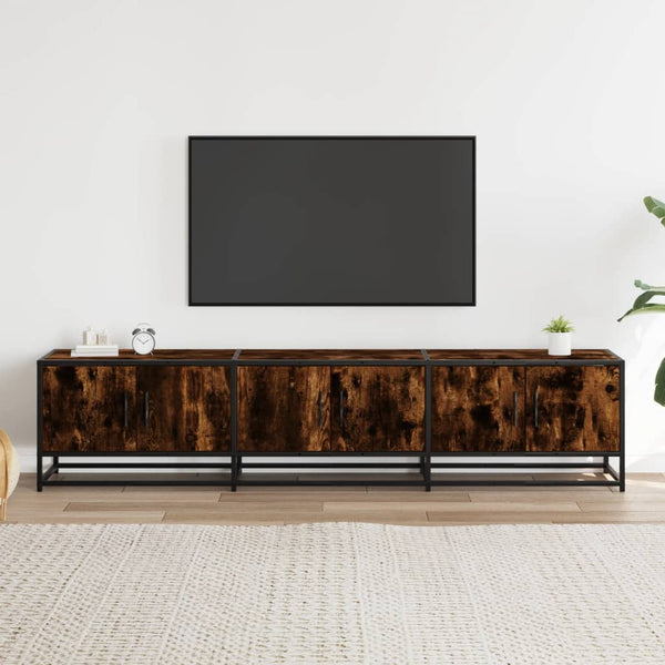 TV-seinäkaappi savutammi 180x35x41 cm tekninen puu