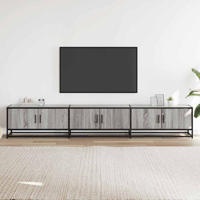 TV-taso harmaa Sonoma 240x35x41 cm tekninen puu