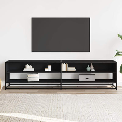 TV-taso musta 180,5x40x46 cm tekninen puu
