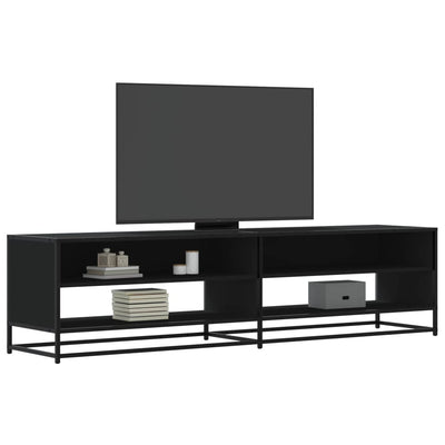TV-taso musta 180,5x40x46 cm tekninen puu