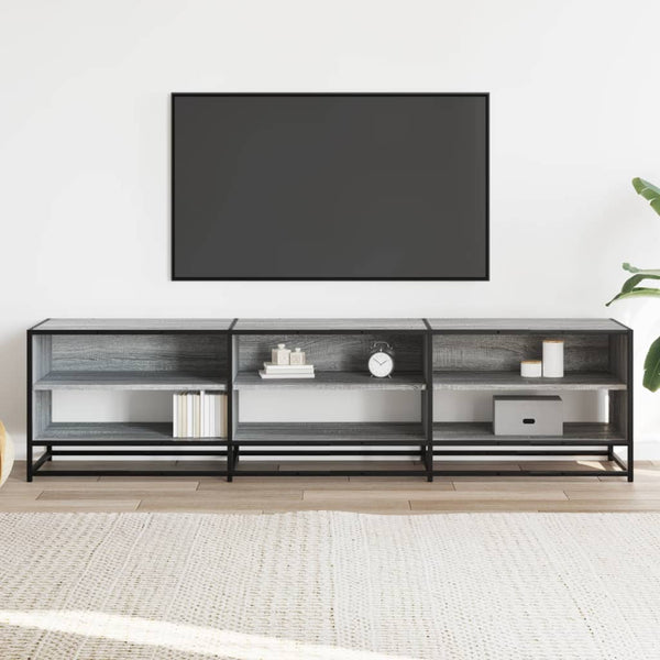 TV-taso harmaa Sonoma 180x40x46 cm tekninen puu
