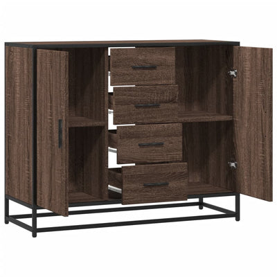 Senkki ruskea tammi 92x35x76 cm tekninen puu
