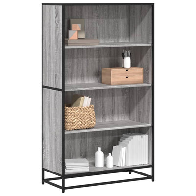 Kirjahylly harmaa Sonoma 80,5x35x139 cm tekninen puu