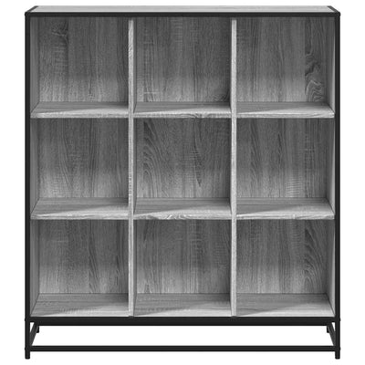 Kirjahylly harmaa Sonoma 97,5x33x107,5 cm tekninen puu/metalli
