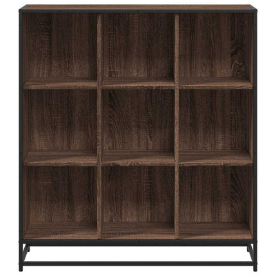 Kirjahylly ruskea tammi 97,5x33x107,5 cm tekninen puu/metalli