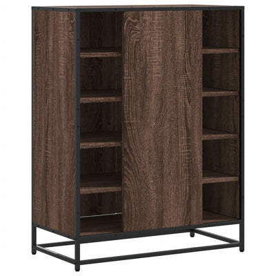 Kenkäkaappi ruskea tammi 75x38x97,5 cm tekninen puu