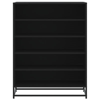 Kenkäkaappi musta 75x38x97,5 cm tekninen puu