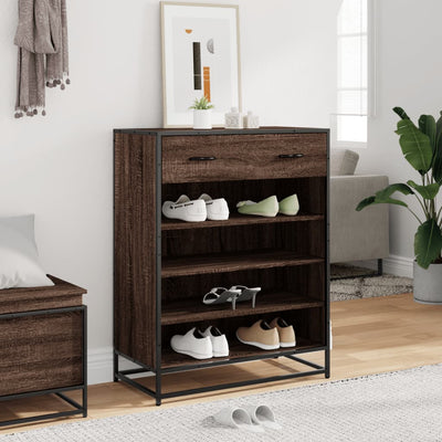 Ruskea kenkäkaappi Malania 75x38x97,5cm (tammi, puinen)