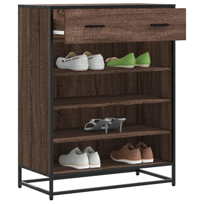 Ruskea kenkäkaappi Malania 75x38x97,5cm (tammi, puinen)