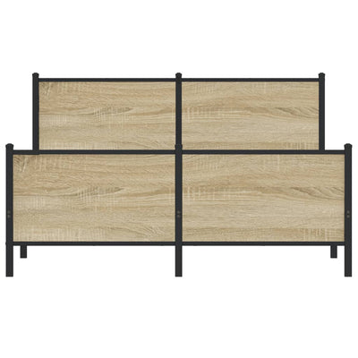 Sonoma-tammi metallinen sängynrunko ilman patjaa Oane 160x200cm