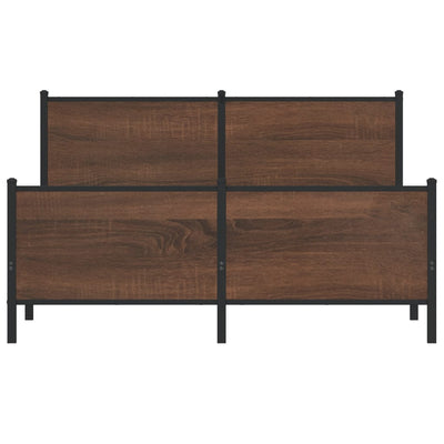 Ruskea tammi metallinen sängynrunko Oane 160x200cm