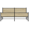 Sonoma-tammi metallinen sängynrunko ilman patjaa Oane 180x200cm