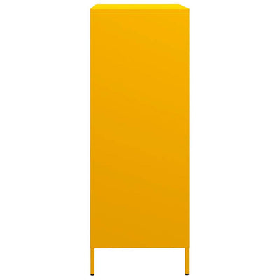 Kaappi sinapinkeltainen 68x39x101,5 cm teräs