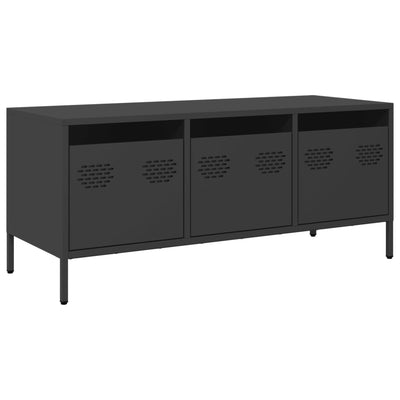 TV-taso musta 101,5x39x43,5 cm kylmävalssattu teräs