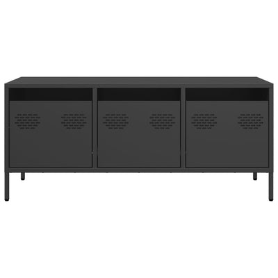 TV-taso musta 101,5x39x43,5 cm kylmävalssattu teräs
