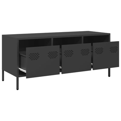 TV-taso musta 101,5x39x43,5 cm kylmävalssattu teräs