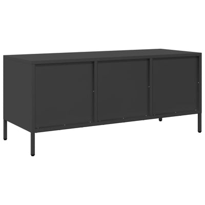 TV-taso musta 101,5x39x43,5 cm kylmävalssattu teräs