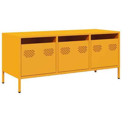 TV-taso sinapinkeltainen 101,5x39x43,5 cm kylmävalssattu teräs