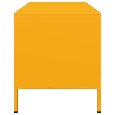 Sinapinkeltainen tv-taso Rosia 101,5x39x43,5cm (kylmävalssattu teräs)