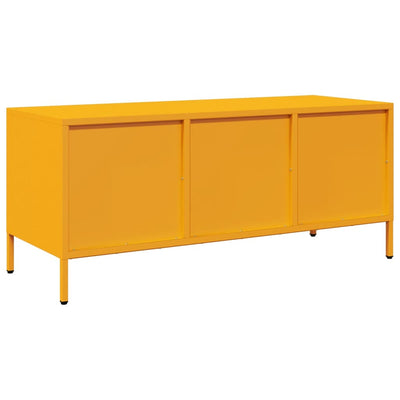 TV-taso sinapinkeltainen 101,5x39x43,5 cm kylmävalssattu teräs