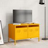 TV-taso sinapinkeltainen 68x39x43,5 cm kylmävalssattu teräs