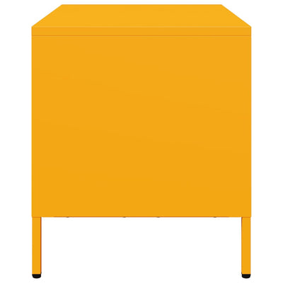 Sinapinkeltainen tv-taso Rosia 68x39x43,5cm (kylmävalssattu teräs)