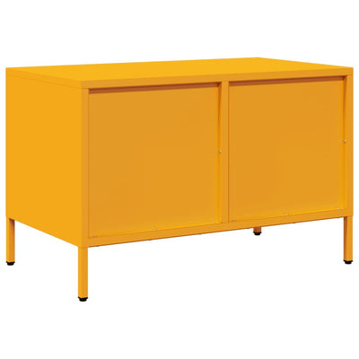 TV-taso sinapinkeltainen 68x39x43,5 cm kylmävalssattu teräs