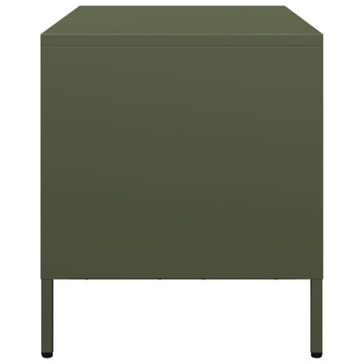 TV-taso oliivinvihreä 68x39x43,5 cm kylmävalssattu teräs