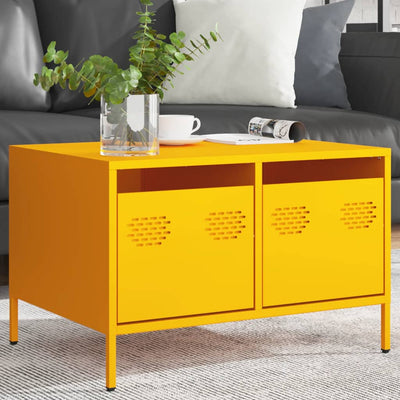 TV Kaappi Sinapinkeltainen 68x50x43,5 cm Kylmävalssattu teräs