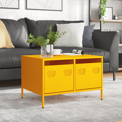 TV Kaappi Sinapinkeltainen 68x50x43,5 cm Kylmävalssattu teräs