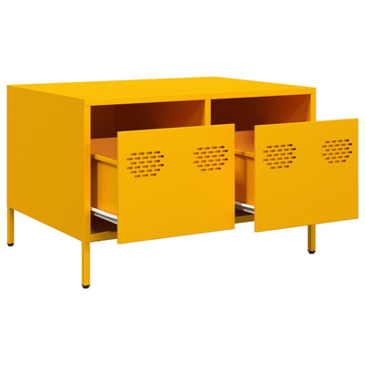 TV Kaappi Sinapinkeltainen 68x50x43,5 cm Kylmävalssattu teräs