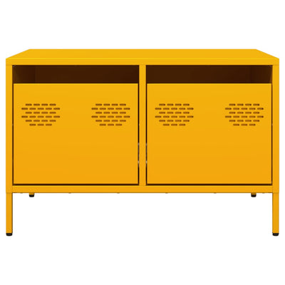TV Kaappi Sinapinkeltainen 68x50x43,5 cm Kylmävalssattu teräs