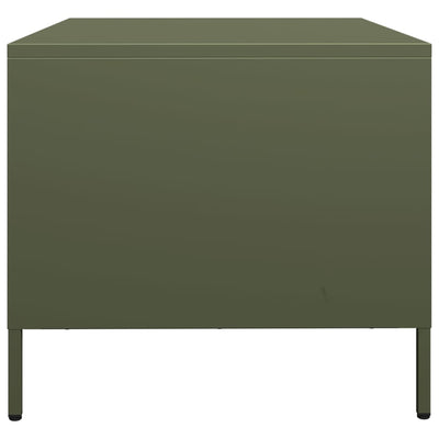 TV-taso oliivinvihreä 68x50x43,5 cm kylmävalssattu teräs