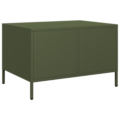 TV-taso oliivinvihreä 68x50x43,5 cm kylmävalssattu teräs
