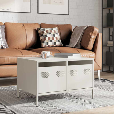 Valkoinen tv-taso Carpia 68x50x43,5cm (kylmävalssattu teräs)