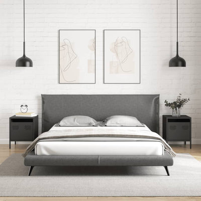 Musta yöpöydät Unit 35x39x43,5cm (2 kpl, teräs)