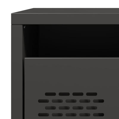 Musta yöpöydät Unit 35x39x43,5cm (2 kpl, teräs)